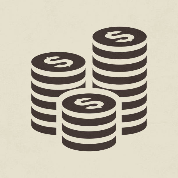 ikona stosu monet - budget stock illustrations