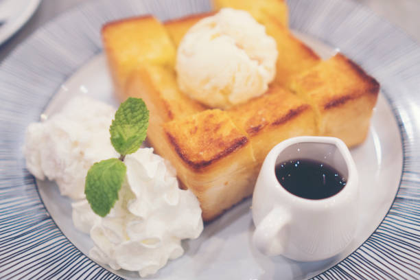 istock Chocolate toast with Ice-cream 1051302480