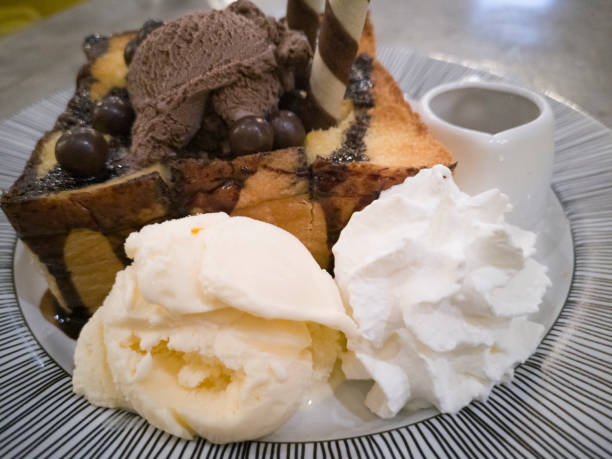 istock Chocolate toast with Ice-cream 1051302482