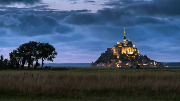 istock After sunset at Le Mont Saint Michelle 1051305252