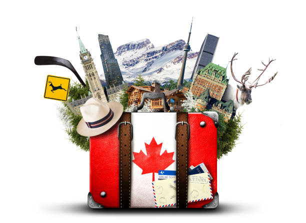 canadá - toronto canada flag montreal fotografías e imágenes de stock