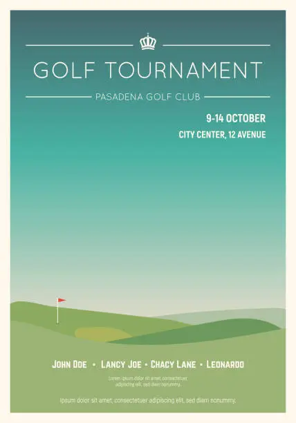 Vector illustration of Local golf tournament poster