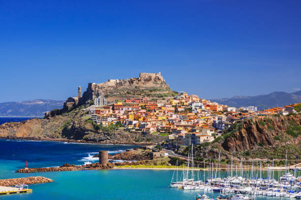 Castelsardo, Sardinia island, Italy View of Castelsardo town, Sardinia island, Italy castelsardo stock pictures, royalty-free photos & images