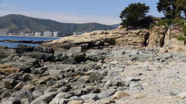 istock Landscape of rock formations and rocky beach 1051324432