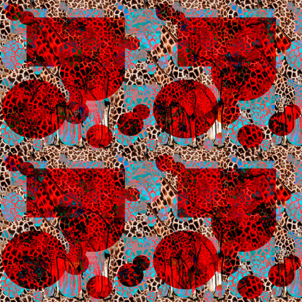 Handmade abstract collage. Seamless pattern print. Wallpaper, fabric design.