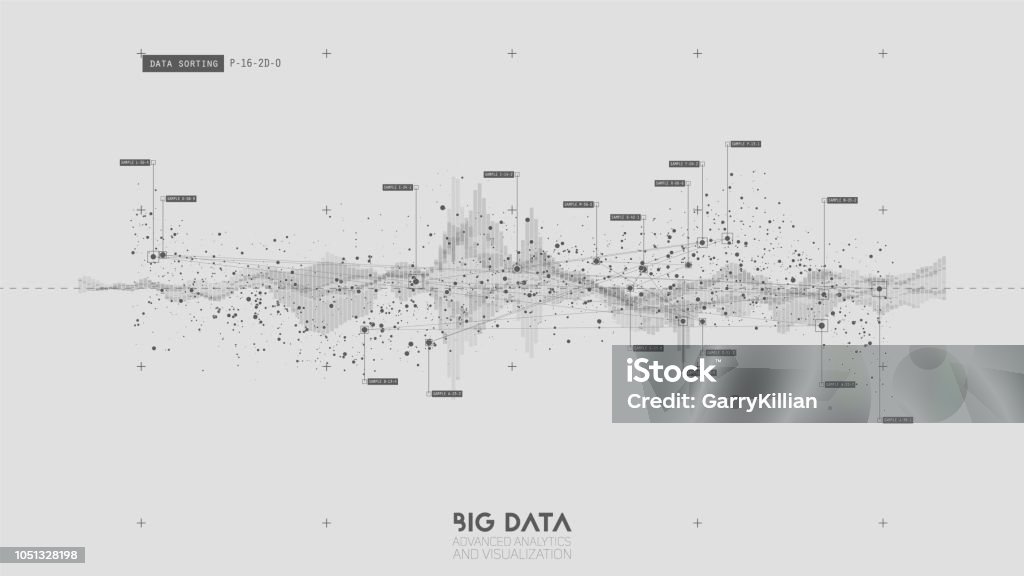 Ola binario abstracto violeta. Visualización de datos grandes. Análisis de hilos intrincados datos financieros. Representación analítica de negocio. Diseño futurista de la infografía. Concepto de finanzas - arte vectorial de Datos libre de derechos