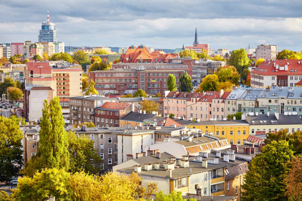 istock Szczecin cityscape in autumn, Poland. 1051330584