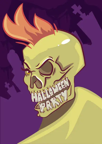 Vector illustration of Halloween party