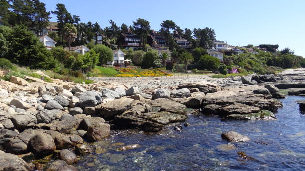 istock Landscape of rock formations and rocky beach 1051346392