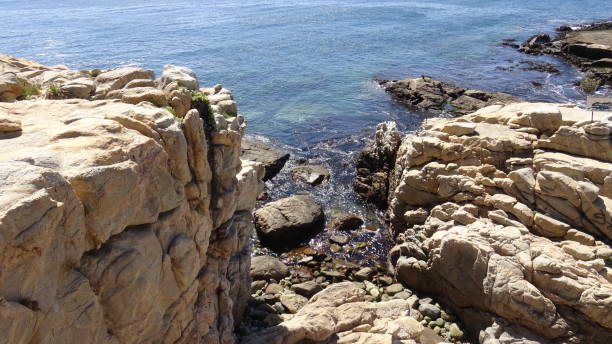 istock Landscape of rock formations and rocky beach 1051348192