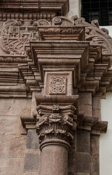 istock Colonial Catholic church wall architecture detail 1051351432
