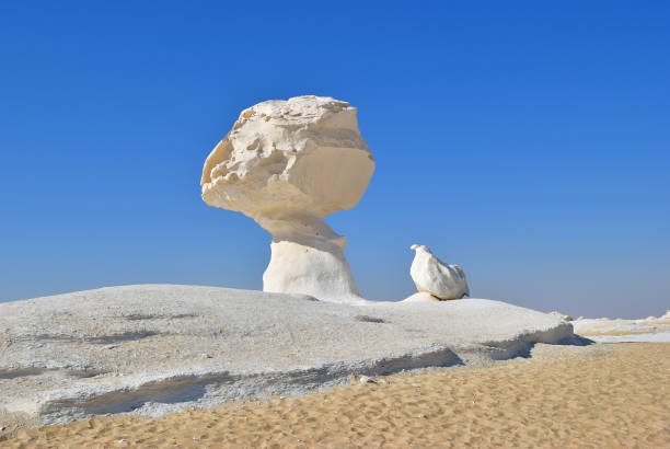 istock The limestone formation in White desert Sahara Egypt 1051352802