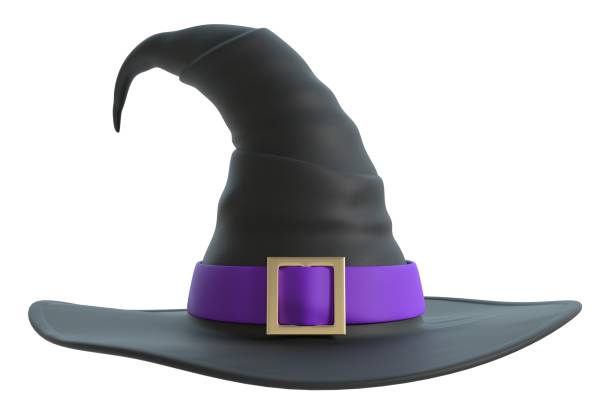 Witch Hat 3d illustration of a witch hat wizard stock pictures, royalty-free photos & images