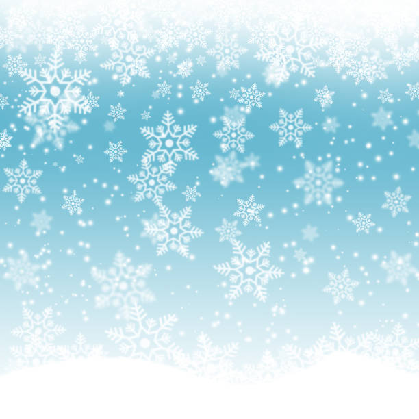 istock Abstract Blue Snowflakes Holiday Background 1051356430