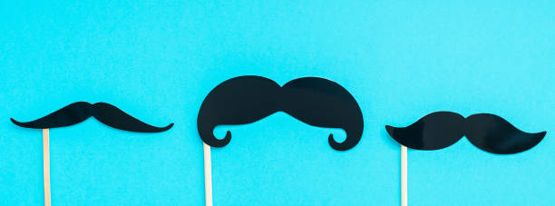istock Paper moustaches for men fathers dad concept 1051356946