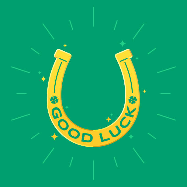 lucky horseshoe - - horseshoe stock-grafiken, -clipart, -cartoons und -symbole