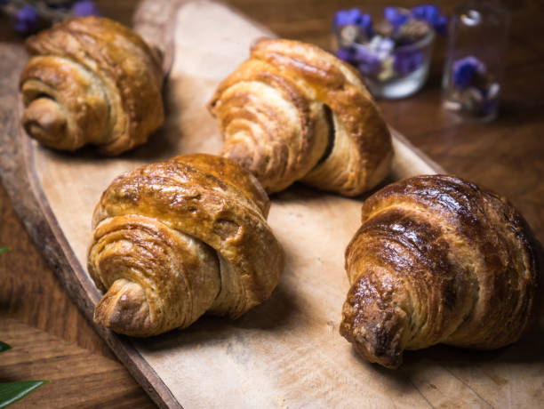 istock Fresh croissant a flaky, viennoiserie pastry. 1051371998