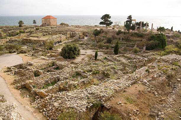 Aerial view of Byblos ruins. If you use this image, I would love to see a sample of your work. Thanks.