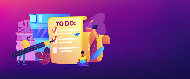 Task Management It Header Or Footer Banner Stock Illustration ...