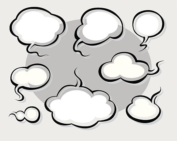 Comics Word and Thought Bubbles vector art illustration