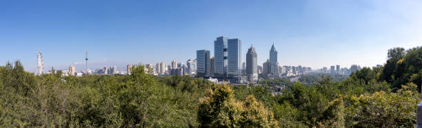 istock Panorama of modern Urumchi, China 1051381386