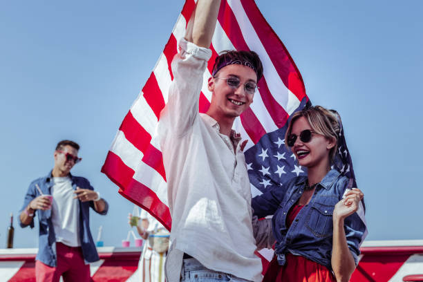 istock Pleased couple expressing their love to state 1051384892