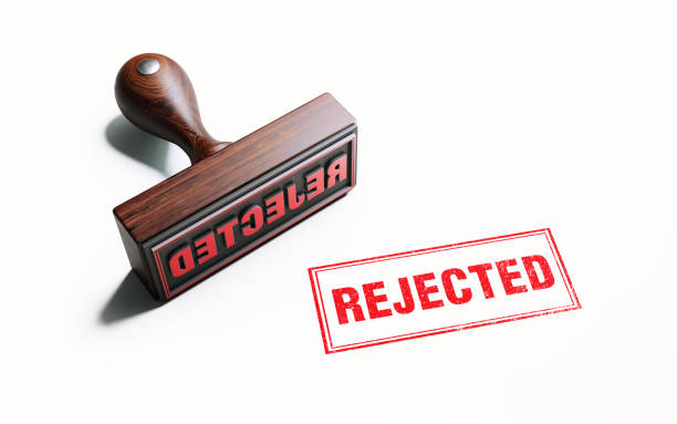 istock Wooden Rejected Stamp On White Background 1051389650