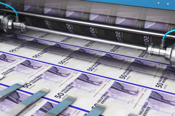 istock Printing 50 DK Danish krona money banknotes 1051401788