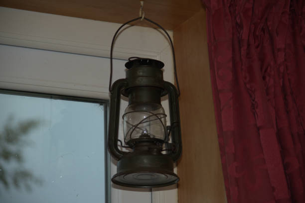 istock Hurricane lamp in domestic setting 1051402480