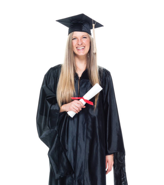 istock Female student graduating holding diploma 1051412996
