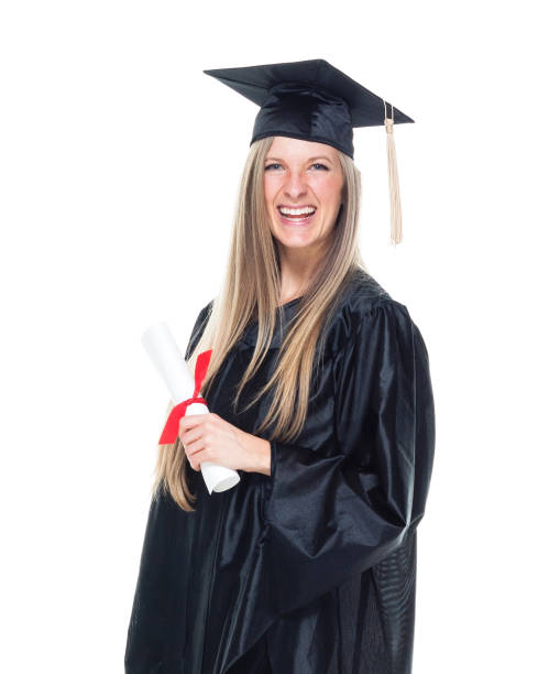 istock Female student graduating holding diploma 1051413016