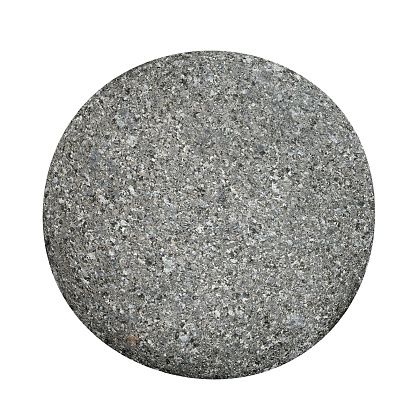 Grey pebbles, isolated on white background