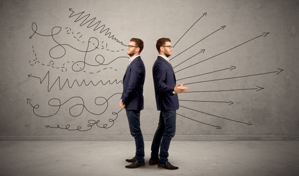 istock Businessman with two choices 1051424154