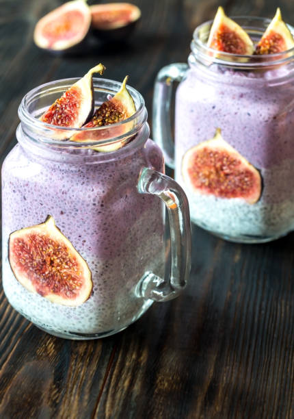 istock Chia seed puddings with fig slices 1051424902