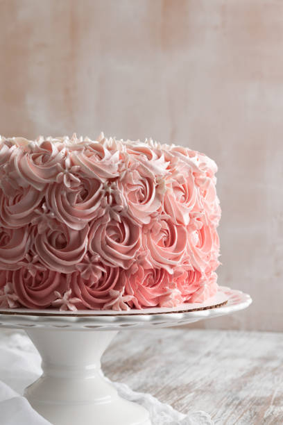 istock Pink Ombre Rose Cake. 1051435938