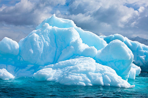 Iceberg, Paradise Bay, Antarctica stock photo