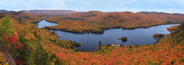 istock Mont Tremblant National Park panoramic view with autumn colors 1051438634
