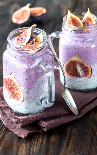 istock Chia seed puddings with fig slices 1051442272