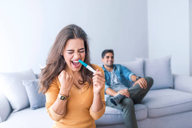 istock Excited woman getting pregnant 1051446866