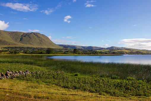 Beautiful Scene of Lough Mask on Sunny Day, County Mayo, Ireland