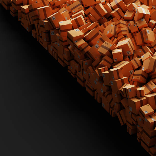 istock Infinite shipping boxes, transportation and logistics concept, original 3d rendering illustration 1051460258