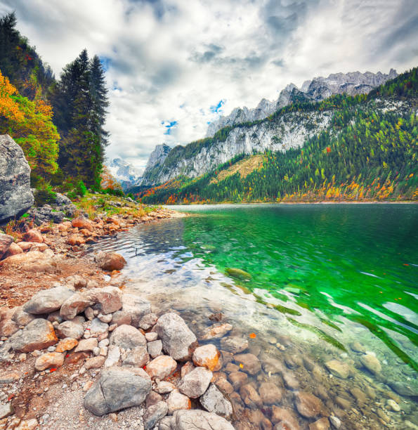 istock view of idyllic colorful autumn scenery with Dachstein mountain 1051463540