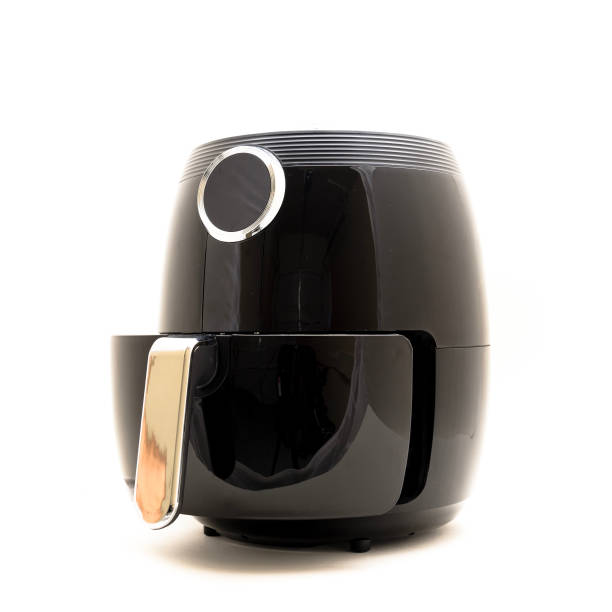 istock Studio shot air fryer with open basket isolated on white 1051469266