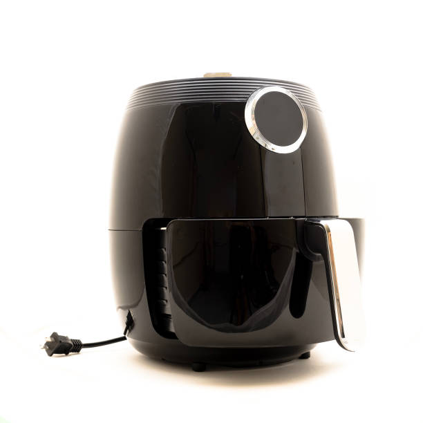 istock Studio shot air fryer with open basket isolated on white 1051469482