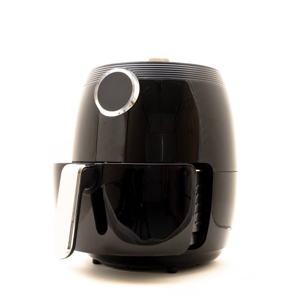 istock Studio shot air fryer with open basket isolated on white 1051469496