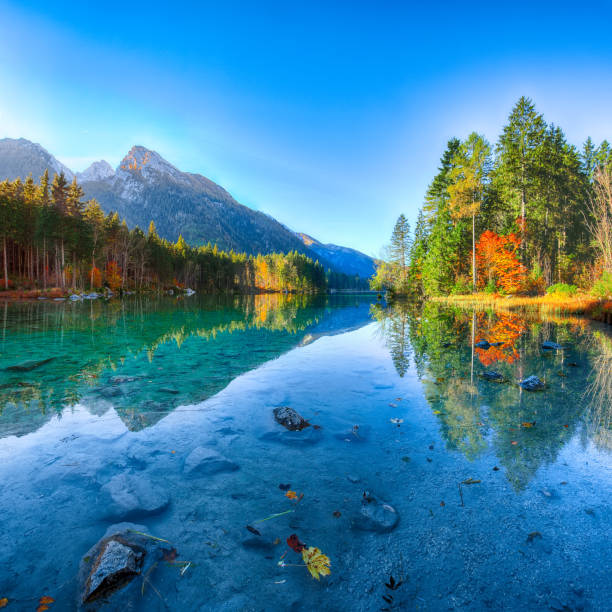 istock Fantastic autumn sunrise of Hintersee lake 1051472912