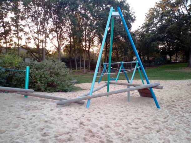istock Blue sticks playground climbing equipment 1051484960