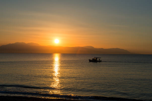 istock Sunset at Loutraki in Greece, Europe 1051487488