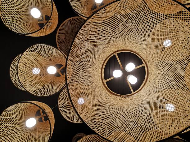 istock A beautiful bamboo made hanging lights for dining area 1051508006