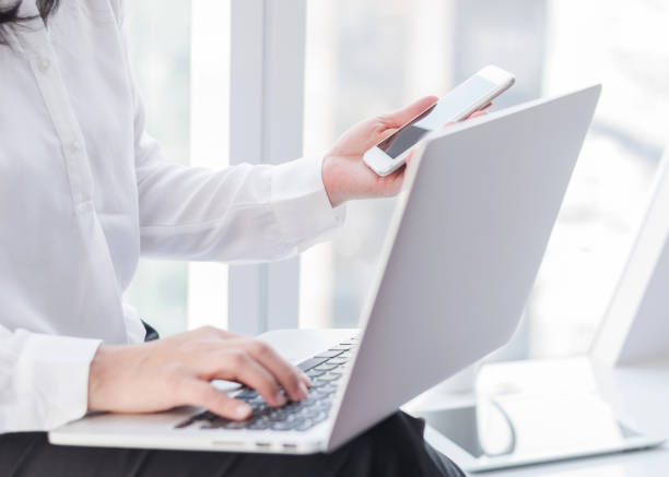 istock Digital lifestyle blog writer or business person using smart devices working on internet communication technology 1051511232